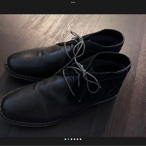 Steve Madden Henrie Black Suede & Leather Lace Up Ankle Boots Mens size 11.